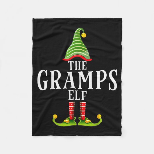 The Gramps Elf Funny Matching Pajama Xmas  Fleecedecke (Vorderseite)