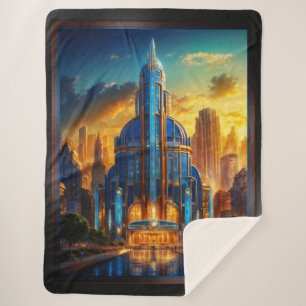 The Grand Art Deco Blue Plaza Pavillon von Xzendor Sherpadecke