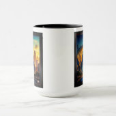 The Grand Art Deco Blue Plaza Pavillon von Xzendor Tasse (Zentrum)