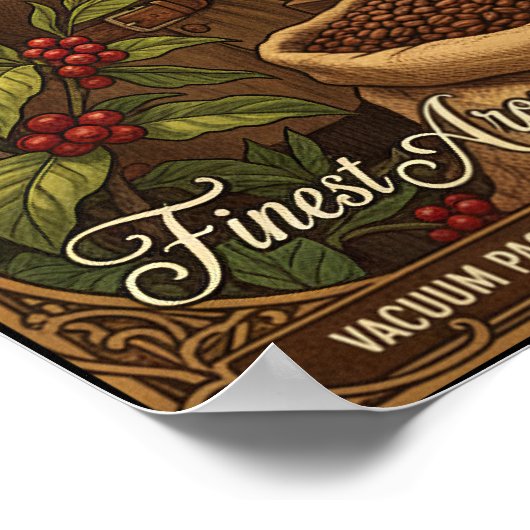 The Grand Cru Java Bliss Coffee Poster (Ecke)