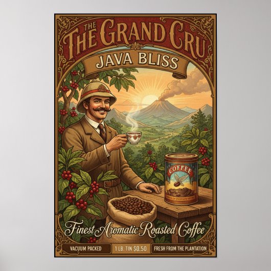The Grand Cru Java Bliss Coffee Poster (Vorne)