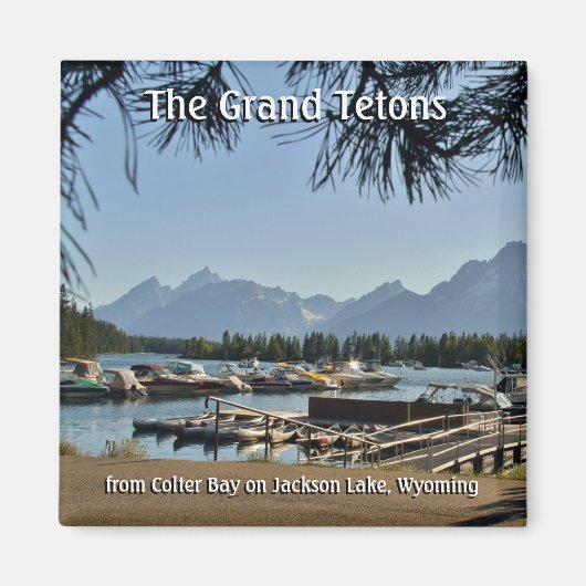 The Grand Tetons - 2 Zoll Square Magnet (Vorne)