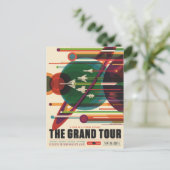 The Grand Tour - Retro NASA Reiseplakat Postkarte (Stehend Vorderseite)