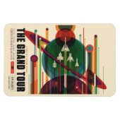The Grand Tour - Retro NASA Reiseposter Magnet (Horizontal)