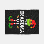 The Grandma Elf Christmas Family Matching Pajama Fleecedecke (Vorderseite (Horizontal))