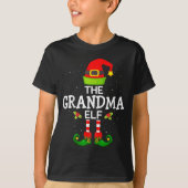 The Grandma Elf Christmas Family Matching Pajama  T-Shirt (Vorderseite)