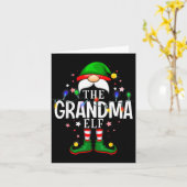 The Grandma Elf Christmas Family Pajama Party Karte (Gelbe Blume)