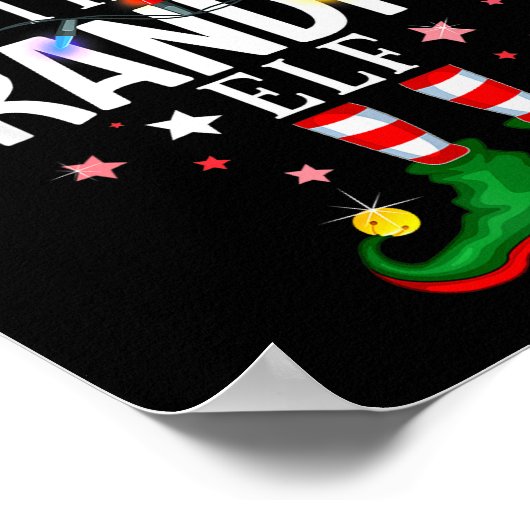 The Grandma Elf Christmas Family Pajama Party Poster (Ecke)