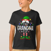 The Grandma Elf Christmas Family Pajama Party T-Shirt (Vorderseite)
