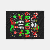 The Grandma Elf Costume Pajamas Pjs Christmas Xmas Fleecedecke (Vorderseite (Horizontal))