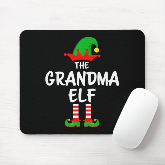 The Grandma Elf Matching Family Christmas Mousepad (Mit Mouse)