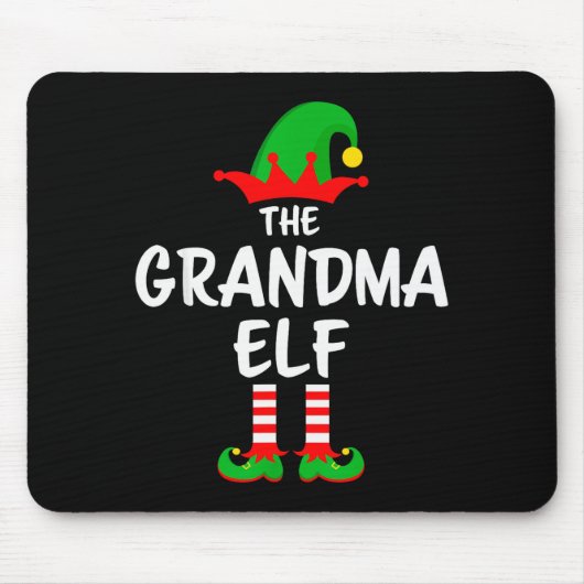 The Grandma Elf Matching Family Christmas Mousepad (Vorne)