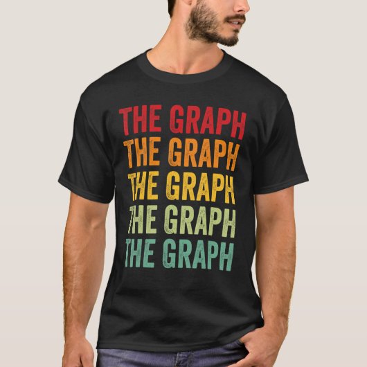 The Graph Krypto-Regenbogen-Textdesign T-Shirt (Vorderseite)