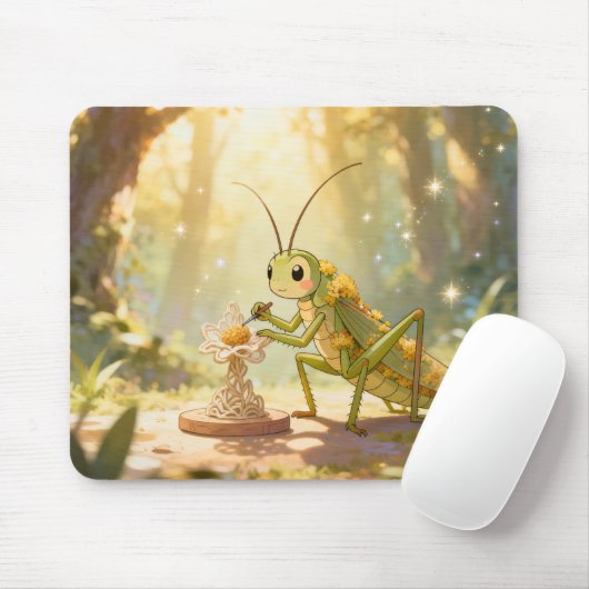 The Grasshopper and the Nectar Artwork.1 Mousepad (Mit Mouse)