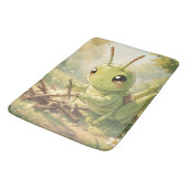 The Grasshopper and the Nectar Artwork Badematte (Schrägansicht)