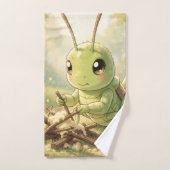 The Grasshopper and the Nectar Artwork Badhandtuch Set (Handtuch)