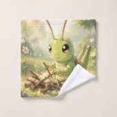 The Grasshopper and the Nectar Artwork Badhandtuch Set (Waschlappen)