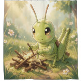 The Grasshopper and the Nectar Artwork Duschvorhang (Vorderseite)