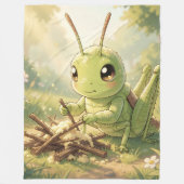 The Grasshopper and the Nectar Artwork Fleecedecke (Vorderseite)