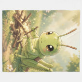 The Grasshopper and the Nectar Artwork Fleecedecke (Vorderseite (Horizontal))