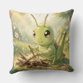 The Grasshopper and the Nectar Artwork Kissen (Rückseite)