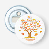 'The Gratitude Tree' Button Flaschenöffner (Vorderseite)