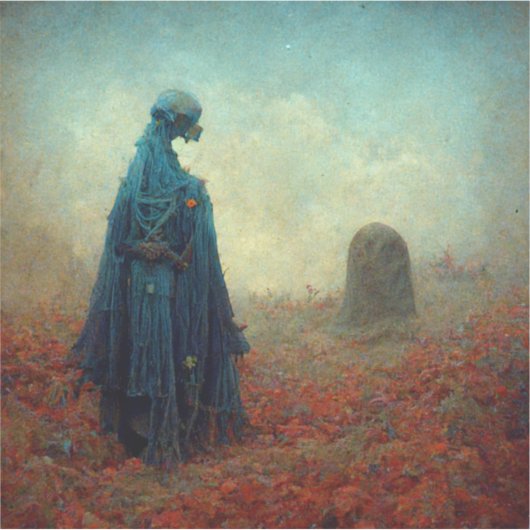 The Grave Surreal Sci-Fi Fantasy Alien Aufkleber (Vorderseite)