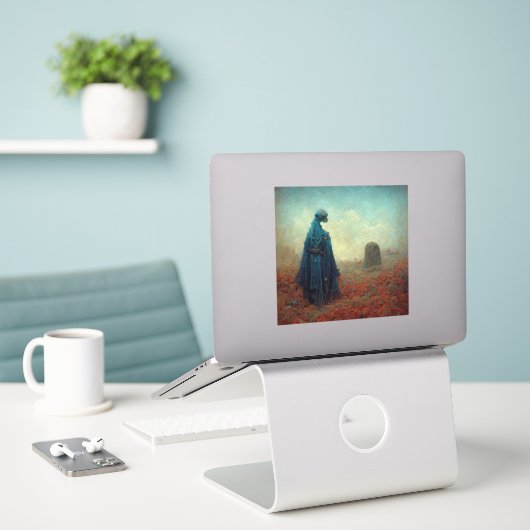 The Grave Surreal Sci-Fi Fantasy Alien Aufkleber (Laptop auf Schreibtisch)