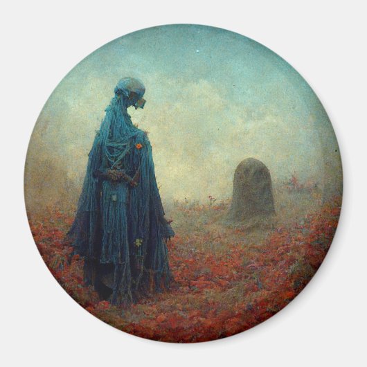 The Grave Surreal Sci-Fi Fantasy Alien Magnet (Vorne)