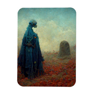 The Grave Surreal Sci-Fi Fantasy Alien Magnet