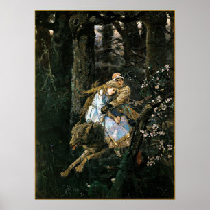 The Gray Wolf Fantasy Art Poster Print