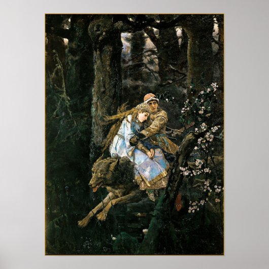 The Gray Wolf Fantasy Art Poster Print (Vorne)