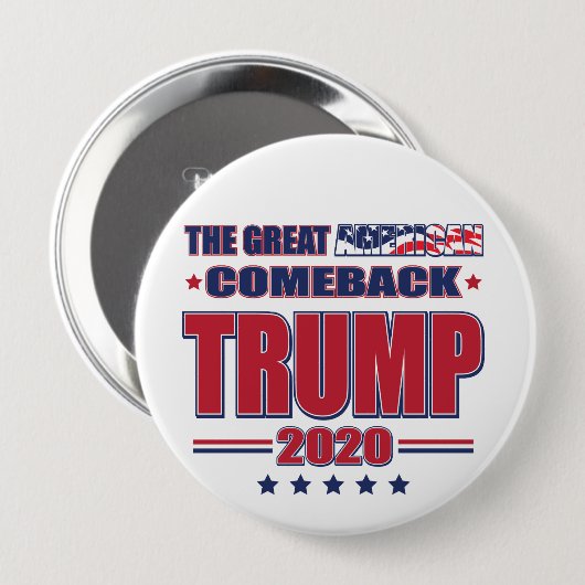 The Great American Comeback Trump 2020 Button (Vorne & Hinten)