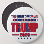 The Great American Comeback Trump 2020 Button (Vorne & Hinten)