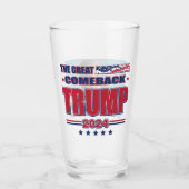 The Great American Comeback Trump 2024 Glas (Vorderseite)