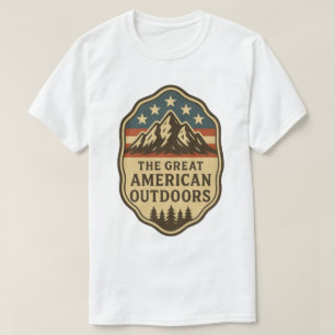The Great American Outdoors Vintage-Abzeichen T-Shirt