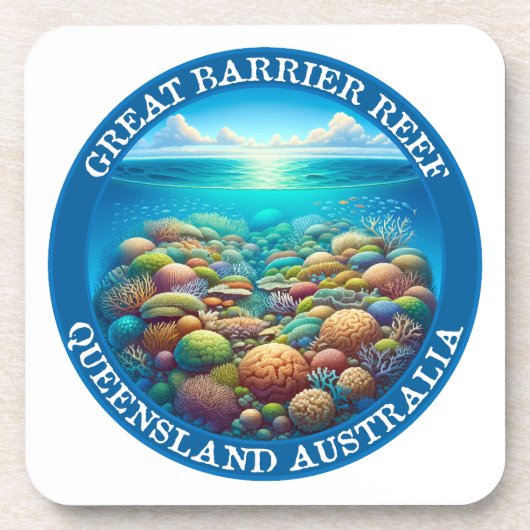 The Great Barrier Reef, Queensland, Australien Getränkeuntersetzer (Vorderseite)