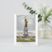 The Great Bartholdi Statue of Liberty Currie Ives Postkarte (Stehend Vorderseite)