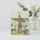 The Great Bartholdi Statue, Statue of Liberty Postkarte (Stehend Vorderseite)