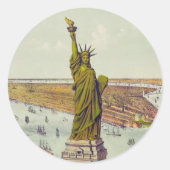 The Great Bartholdi Statue, Statue of Liberty Runder Aufkleber (Vorderseite)