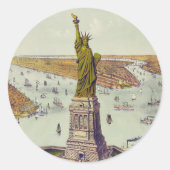 The Great Bartholdi Statue, Statue of Liberty Runder Aufkleber (Vorderseite)