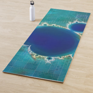 The Great Blue Mandelbrot Set Fraktal Schatzkarte Yogamatte