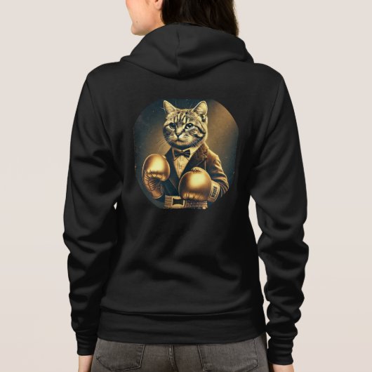 The Great Catsby - Katze mit Boxhandschuhen Hoodie (Rückseite)