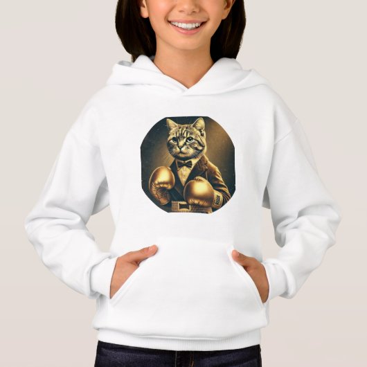 The Great Catsby - Katze mit Boxhandschuhen Hoodie (Vorderseite)