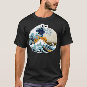 The Great Cookie Eating Wave Off Kanagawa Googly T-Shirt