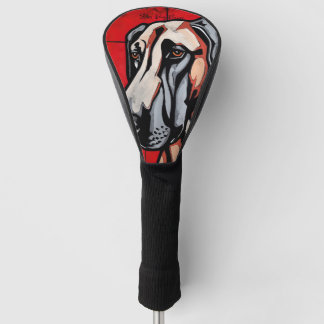 The Great Dane Dog, Red and Black 001 - Ulises Dal Golf Headcover