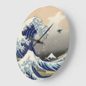 The Great Drone Wave Off Kanagawa Große Wanduhr (Winkel)