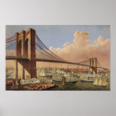 The Great East River Suspension Bridge - 1883 Poster (Vorne)