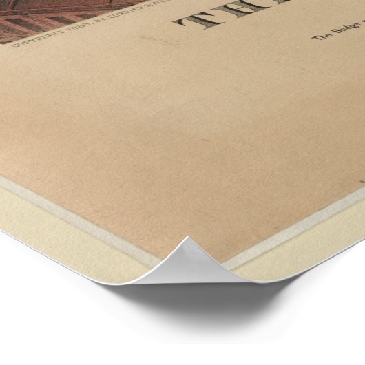 The Great East River Suspension Bridge - New York Poster (Ecke)