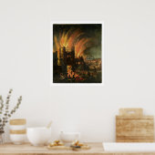 The Great Fire of London (September 1666) mit Lud Poster (Küche)